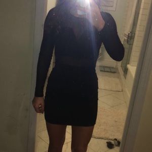 Black tight dress